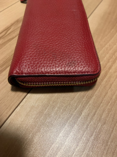 BARCOS バルコス ソフィー ラウンド ZIP RED 長財布 レザー