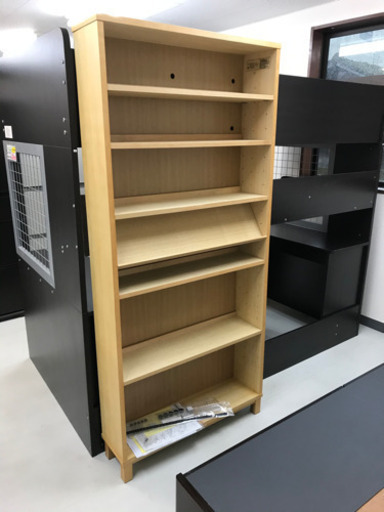 【リサイクルサービス八光　田上店　配達・設置OK】ナチュラル木目　大型本棚