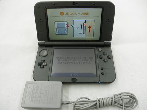 newニンテンドー3DSLL　メタリックブラック　マイクロSDカード32GB　動作品　3dsll 3ds 任天堂　札幌　西岡店