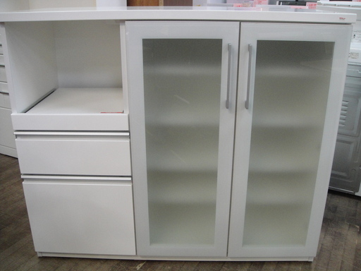 ミドルレンジボード　キッチンボード　塗装仕上げ　食器棚　ミドルボード　サイドボード　キッチン収納　レンジボード　家電ボード　家電収納