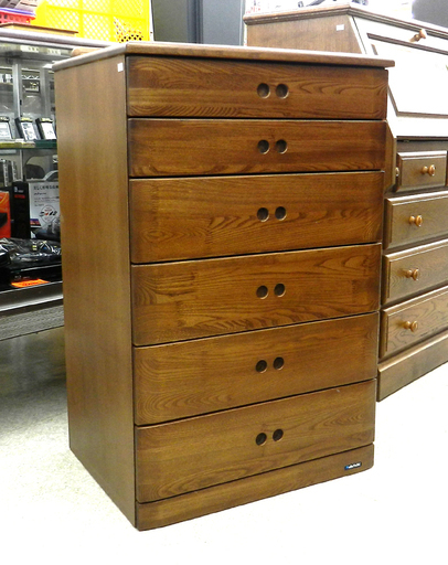 マルヨシ民芸家具 6段チェスト 幅55 収納 タンス ☆ PayPay(ペイペイ)決済可能 ☆ 札幌市 北区 屯田