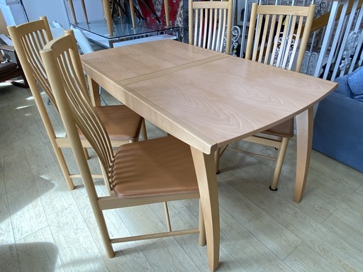 30万以上　イタリア Calligaris カリガリス 伸縮テーブル ダイニング5点セット イス4客★買取帝国 朝霞店