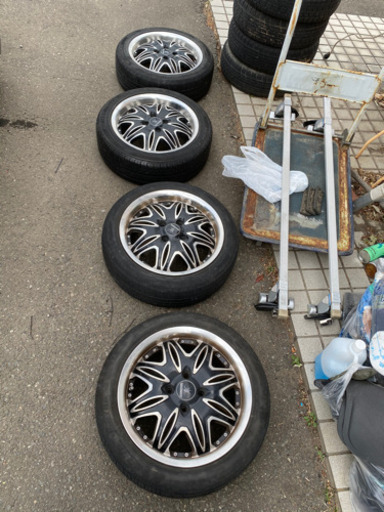 K-car用　ブラックダイヤモンド　15インチアルミホイールタイヤ4本セット