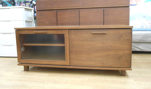 アクタス TVボード 幅120cm 奥行45 高さ50 ウォールナット FBシリーズ  テレビ台 AVボード ACTUS☆ PayPay(ペイペイ)決済可能 ☆ 札幌市 清田区 平岡