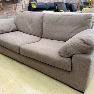 幅200cm ゆったりワイドソファー ブラウン系☆買取帝国 朝霞店