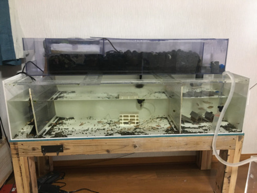 アクリル水槽　上部フィルターセット