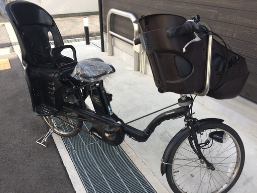 地域限定送料無料　パナソニック　ギュットミニ　三人乗り　子供乗せ　新基準　黒　キッスミニ　アンジェリーノ　神戸市　電動自転車