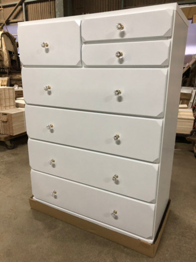新品ハイチェスト80サイズWH