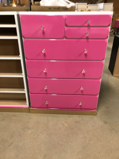 新品80サイズハイチェストPK色