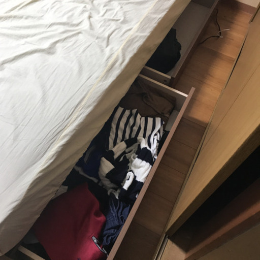 シングルベッド　マットレス付き