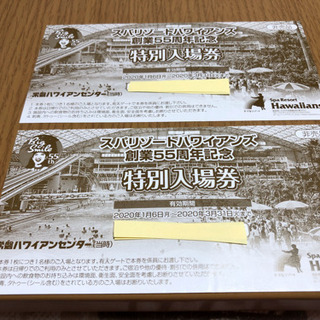 (取引中)ハワイアンズチケット