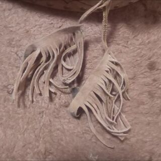 ベルト 茶色 フリンジの画像