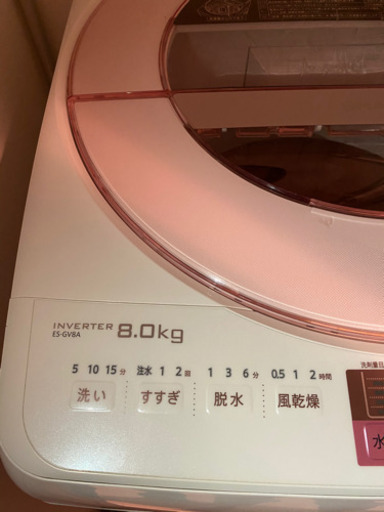 洗濯機 sharp ES-GV8A-P シャープ