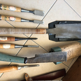 商談中　掛矢と大工道具等