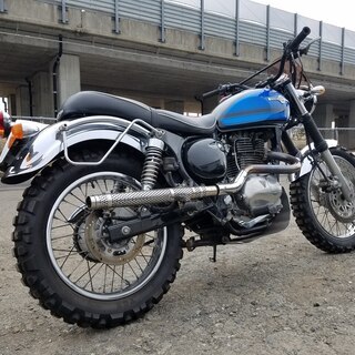 発送可★カワサキ エストレヤ 動画有 スクランブラーカスタム！★交換下取り上取り可札幌 エストレア BJ250Aの画像