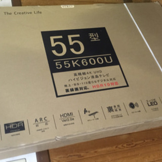 55型高精細4K UHD ハイビジョン液晶テレビ✨