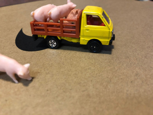 絶版！！家畜運搬車　豚3匹　