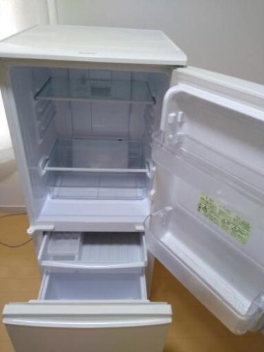 シャープの冷蔵庫 137L SJ-14-W
