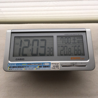 CASIO　電波時計　温湿度計