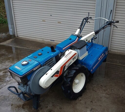 鹿児島発　イセキ　セル付き7.5馬力ディーゼル耕うん機751（KA750）爪新品　バッテリー新品交換済み