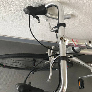 クロモリロードバイク　シルバーの画像
