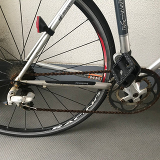 クロモリロードバイク　シルバーの画像