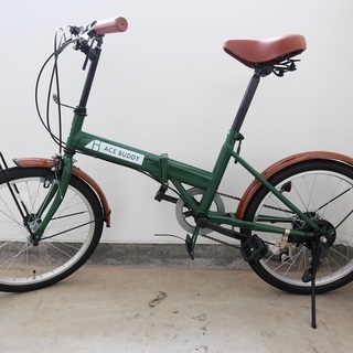 折りたたみ自転車20インチ(グリーン)