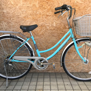 TAKEDA ESCORT TOWN 26インチ 6段ギアLEDライトシティサイクル 