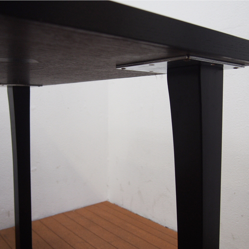 【良品】PROCEED プロシード ダイニングテーブル 90cm 正方形 オフィス家具 新品7万円 黒 (AA95)