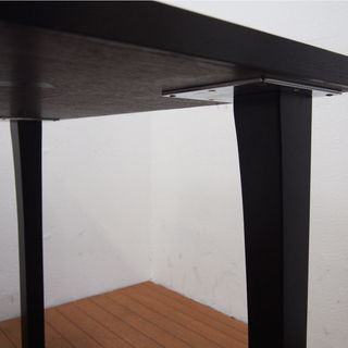 【良品】PROCEED プロシード ダイニングテーブル 90cm 正方形 オフィス家具 新品7万円 黒 (AA95)の画像