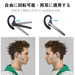 Bluetooth ヘッドセット5.0 高音質片耳 内蔵マイクの画像