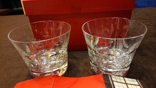 ★他で決定しました★Baccarat （バカラ）／タンブラー【超美品】 ベルーガ ペアグラス （2個セット）BELUGA TUMBLER 2X2 クリア クリスタル