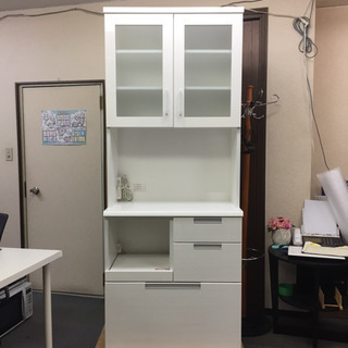 ニトリ 】食器棚 キッチンボードDAHLIA W80 美品 2A-007