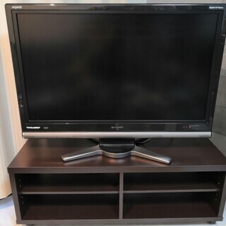 【テレビ台・リモコン・アンテナケーブル付】SHARP 37V型 ...