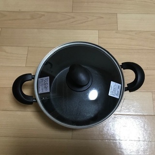 dcm 両手鍋　フッ素加工　マーブル加工　幅20cm IH、ガス...