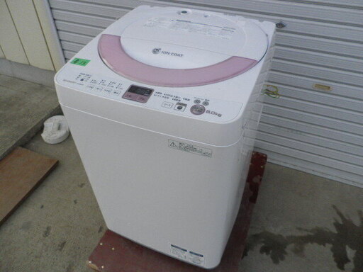 シャープ全自動電気洗濯機 ES-GE60N 6㎏ ２０１３年 無料配送（つくば市から２０キロまで）