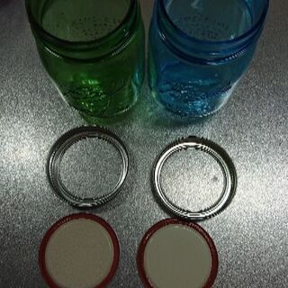 ボール メイソンジャー グリーン&ブルー 2つセットの画像