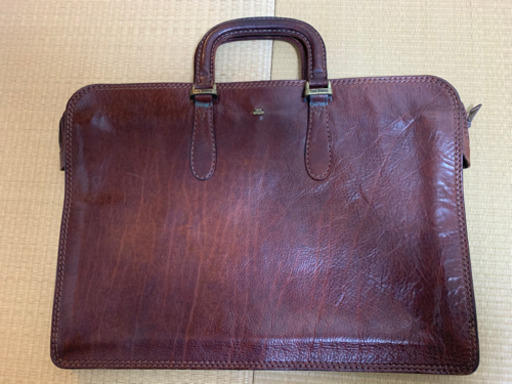 ★【中古品】高級ブランド THE BRIDGE スリムビジネスバッグ❗️コレぞ革といった質感‼️