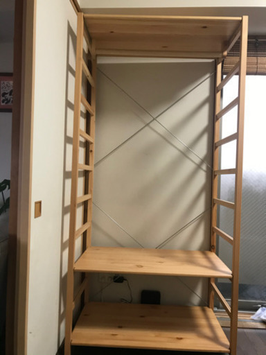 無印　パイン材ユニットシェルフ.ワードローブ