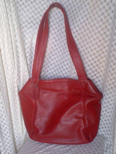 COACH　コーチ　赤　オールドコーチ　鞄　レディース　トートバッグ　A9Z 4181　アメリカ製　本革　ヴィンテージ　レザー