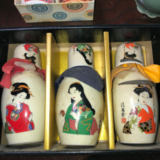 美人絵壺酒徳利3点セット