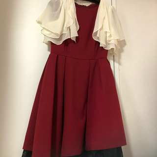 ボルドー　ドレス（9号）ボレロ付きの画像