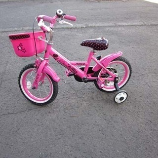 南12条店 14インチ 自転車 子供用 女の子 かご付 補助輪付...