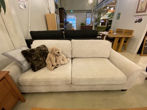 ソファー 2.5P 2人掛け 3人掛け オフホワイト 中古品