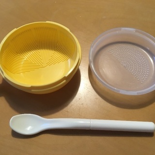 離乳食用 食器セット(持ち運び便利な蓋付)