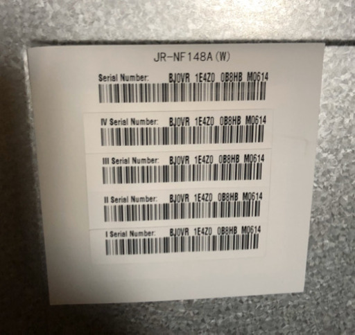 ハイアール 148L冷凍冷蔵庫ホワイト JR-NF148A-W