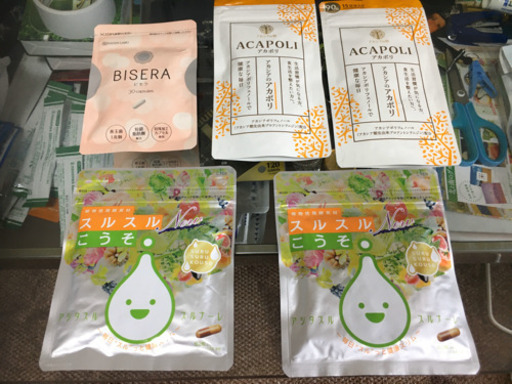 スルスルこうそ(2袋) ビセラ(1袋)アカシアのアカポリ(2袋)の３点5袋セット