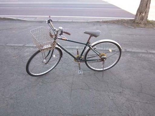 南12条店 27インチ 自転車  シティサイクル ダークグリーン