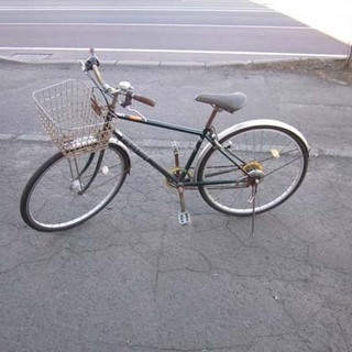 南12条店 27インチ 自転車  シティサイクル ダークグリーン