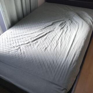 【大塚家具】セミダブルベッド＆マットレスセット（収納棚・シェルフ付）
